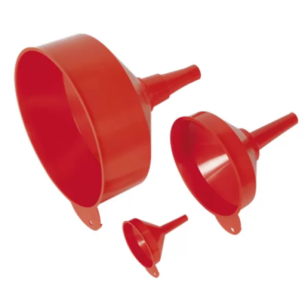 Image of Genuine SEALEY F98 Funnel Set 3pc Fixed Spout