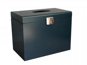 Image of Pierre Henry A4 Traditional Metal File Box - Black
