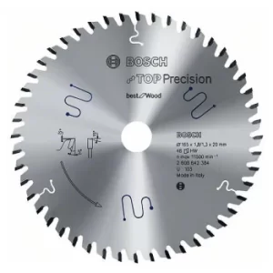 Image of Bosch 2608642385 Circular Saw Blade TCT Precision Wood 165x20x1.8m...