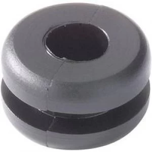 Image of HellermannTyton 633 02060 HV1206 PVC BK M1 Grommet Black x H 17.5mm x 10.8 mm