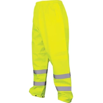 Hi-vis Rip-stop Yellow Trousers (EN20471) - XL - Tuffsafe