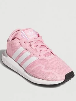 Image of adidas Originals Swift Run X Childrens - Pink White, Pink/White, Size 10