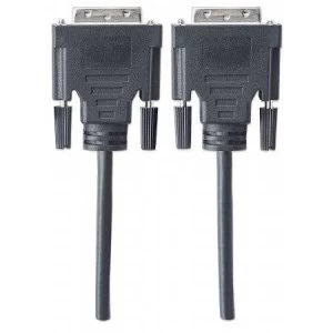Image of Manhattan Digital DVI-D Dual Link Video Cable 5m Male to Male Fully Shielded Compatible with DVD-D Black Lifetime Warranty Polybag