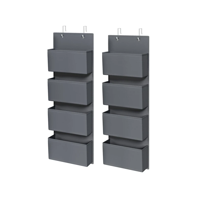 Image of LEDREM Over Door Storage Organiser, Wardrobe Storage Organiser, Behind Door Hanging Organiser, 4 Pockets, For Bedroom, Office