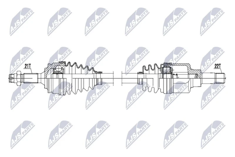 Image of NTY NPW-CT-169 Drive shaft Front Axle Left Drive Shaft (13)