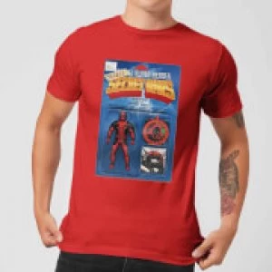 Image of Marvel Deadpool Secret Wars Action Figure Mens T-Shirt - Red - L