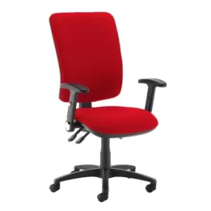 Image of Dams MTO Senza Extra High Back Operator Chair with Folding Arms - Solano Yellow