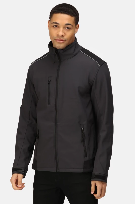 Image of Regatta Regatta Men Sandstorm Softshell Jacket in Grey Size: Medium Grey M Male 5051513723868