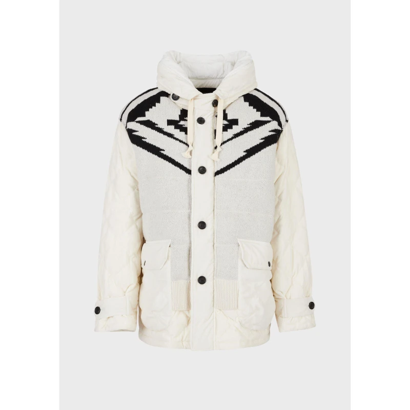 Image of EMPORIO ARMANI Down Jacket - Cream Cream S