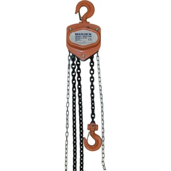 Image of 5.0 Ton 3MTR Hand Chain Hoist C/W Overload Brake - Matlock