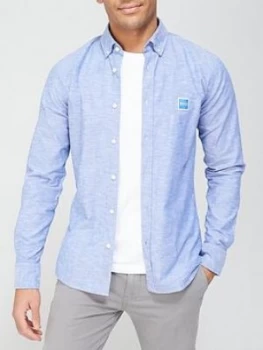 Image of Hugo Boss Mabsoot Oxford Shirt Blue Size 2XL Men