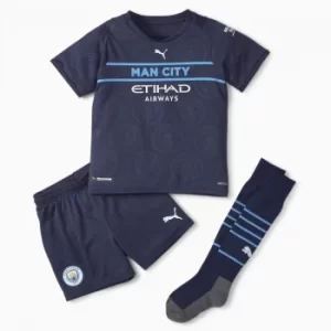 Image of PUMA Man City Third Youth Football Mini Kit 21/22, Peacoat/White, size 5-6 Youth, Accessories