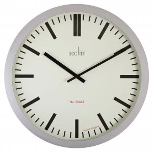 image of Acctim Monument 90cm Silver Baton Dial Wall Clock