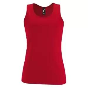 Image of SOLS Womens/Ladies Sporty Performance Sleeveless Tank Top (S) (Red)