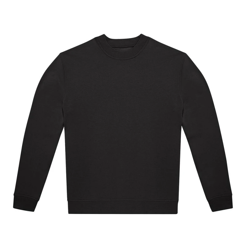 Image of B&C Mens Crew Neck Sweatshirt in Black Size: 3XL Black Male 3XL