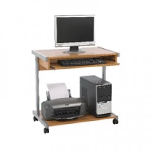 Image of Jemini Intro Beech 800mm Mobile Computer Workstation KF14111