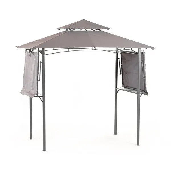 image of Suntime BBQ Gazebo with Eaves and side Tables - Grey M