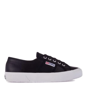 Image of Superga 2750 Leather Trainers - Black