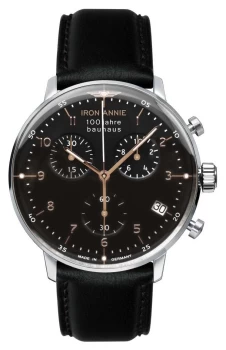 image of Iron Annie 5096-2 Bauhaus Chrono Black Dial Black Watch