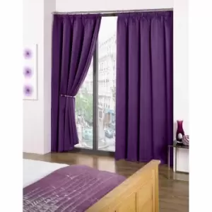 Image of Emma Barclay Blackout Pencil Pleat Curtains Cali 66 X 54" Amethyst