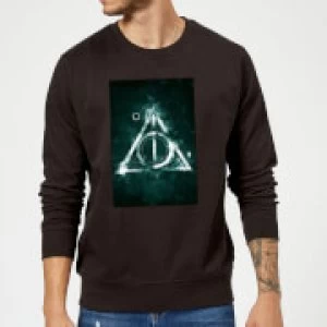 Image of Harry Potter Hallows Painted Sweatshirt - Black - XXL