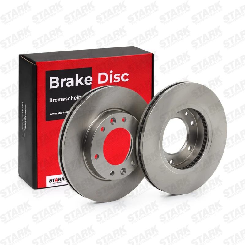 Image of STARK SKBD-0022339 Brake disc Front Axle, Vented, Cast Iron, Uncoated, Untreated, without bolts/screws Cast Iron Brake Disc (82)