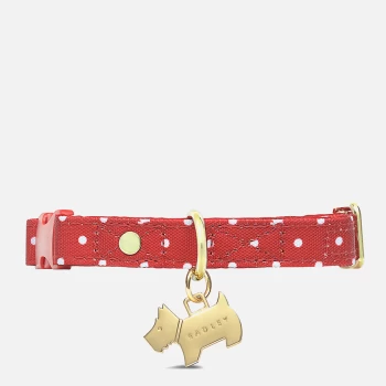 image of Radley Printed Dog Collar - Crimson - S-M