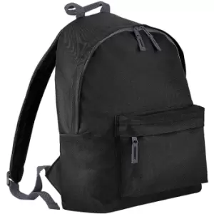 Image of Childrens Junior Fashion Backpack Bags / Rucksack / School (Pack Of 2) (One Size) (Black) - Beechfield