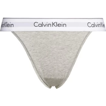 Calvin Klein High Leg Tanga - Grey Heather