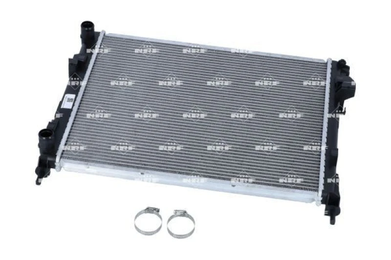 Image of NRF 58332 Engine radiator EASY FIT Brazed cooling fins, Aluminium, with mounting parts Aluminium Radiator,engine cooling (470)