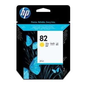 Image of HP 82 Yellow Ink Cartridge 69ml