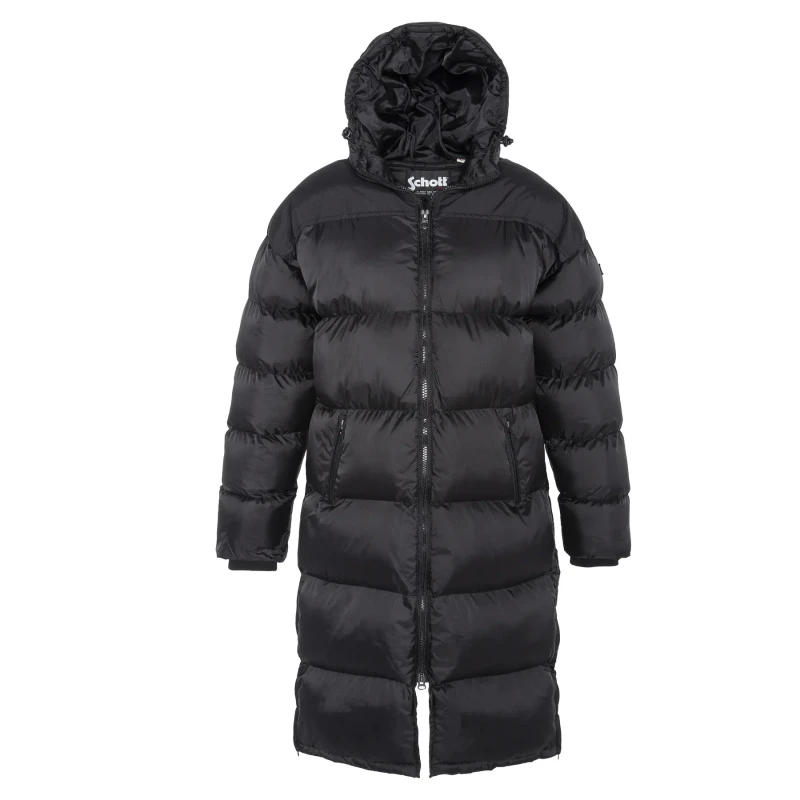 Image of Schott Hooded Puffer Jacket Schott 2190 Max Noir Male L