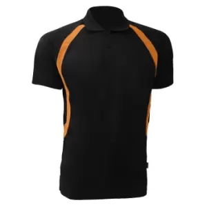 Image of GamegearA Mens CooltexA Riviera Polo Shirt / Mens Sportswear (M) (Black/Flourescent Lime)