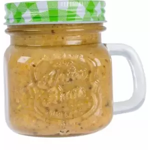 Image of Peanut Butter Bird Feeder in Glass Jar, Green - Green - Homescapes