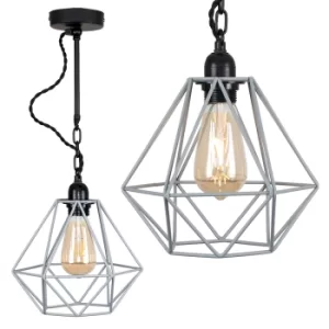 Image of Huber Steampunk Ceiling Light with Grey Diablo Shade