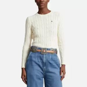 image of Polo Ralph Lauren Julianna Cotton Cable-Knit Jumper - M