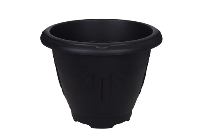 Image of Whitefurze 58cm Venetian Round Planter, Black