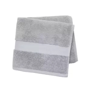 Image of Peacock Blue Hotel Savoy Face Towel, Silver