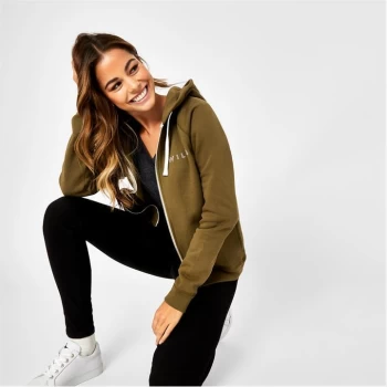 image of Jack Wills Athenley Zip Up Hoodie - Olive