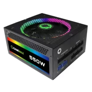 image of GAMEMAX 550W RGB PSU Fully Modular 14cm ARGB Fan 80+ Gold RGB...