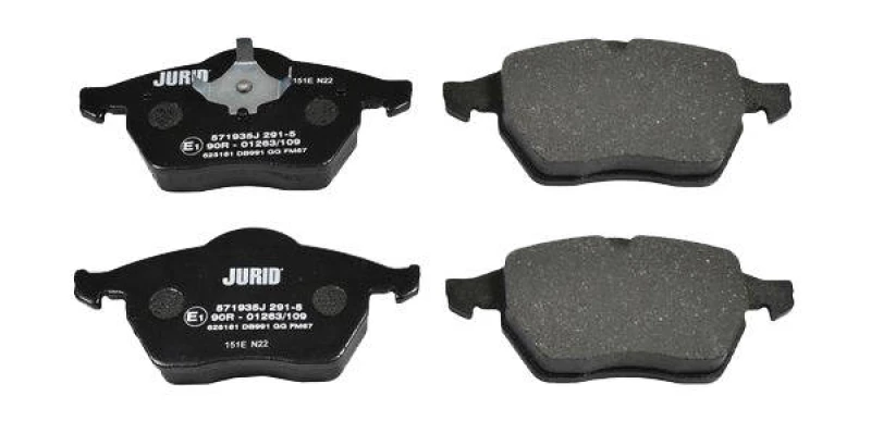 Image of JURID 571935J Brake pad set not prepared for wear warning indicator, without accessories Brake Pad Set,disc brake (402)