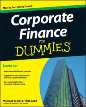 Image of Corporate Finance for Dummies by Michael Taillard Book
