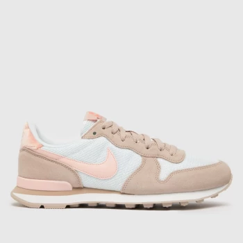 Image of Nike White & Pink Internationalist Trainers
