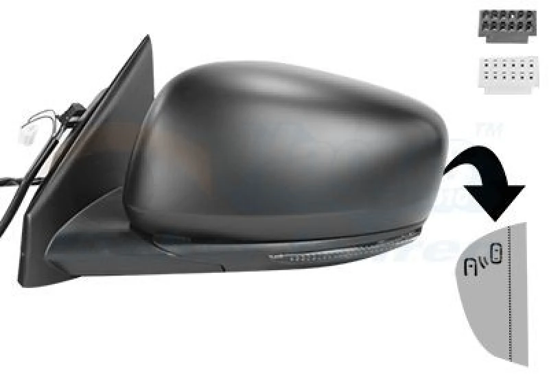 Image of VAN WEZEL Wing mirror VAN WEZEL 4424827