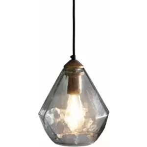 Image of Ceiling Pendant Light Antique Gold Paint & Clear Glass 10W LED E27