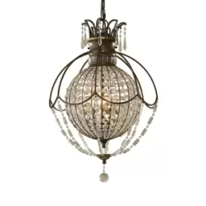 Image of 3 Bulb Chandelier LIght Oxidized Bronze British Bronze LED E14 60W