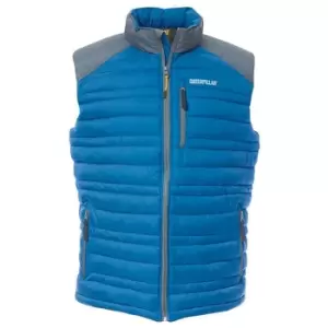 image of Caterpillar Mens C1320012 Defender Insulated Sleeveless Bodywarmer (4XL) (Blue)