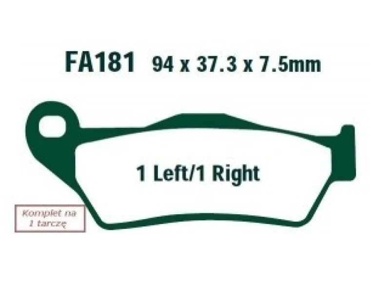 Image of EBC Brakes SFA181 Brake pad set Brake Pad Set,disc brake (402)
