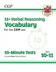Image of 11+ CEM 10-Minute Tests: Verbal Reasoning Vocabulary - Ages 10-11 (with Online Edition)