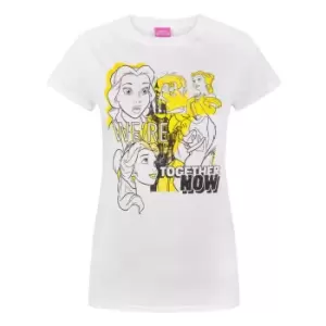 image of Disney Womens/Ladies Beauty And The Beast Belle Together T-Shirt (L) (White)